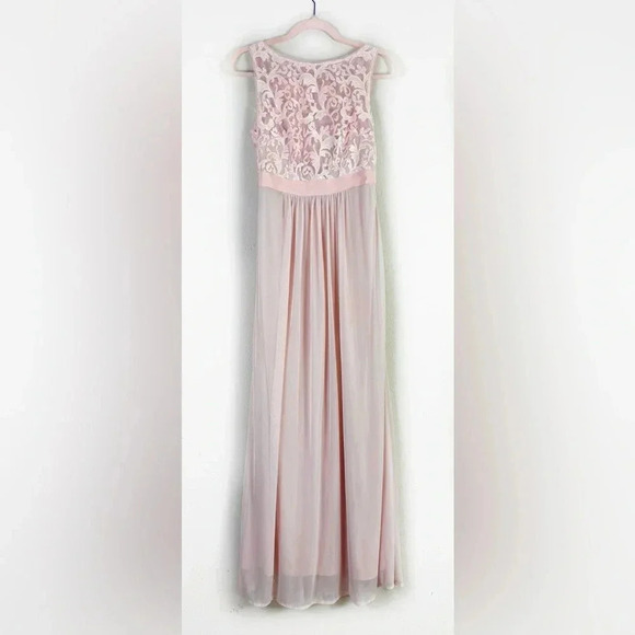 Adrianna Papell Sequin Embellished Gown Dress in soft blush size 4 - Picture 1 of 14